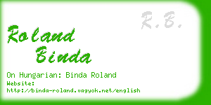 roland binda business card